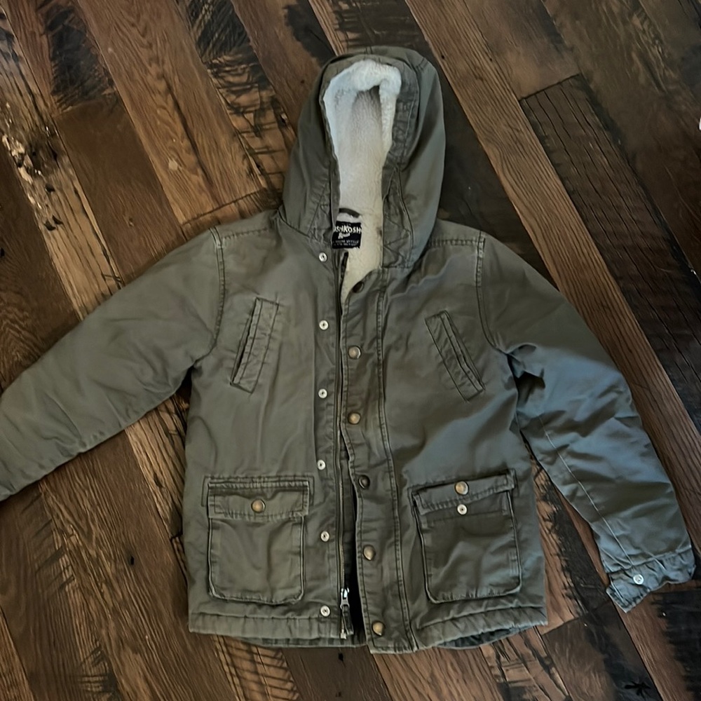 Kids Green Hooded Jacket